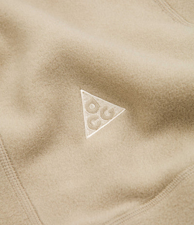 Nike ACG Polartec Wolf Tree Hoodie in Khaki and Limestone / Sanddrift