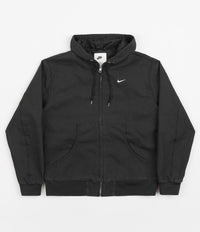 Nike Padded Hooded Jacket in Off Noir and White