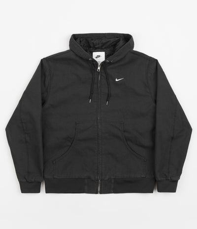 Nike Padded Hooded Jacket in Off Noir and White