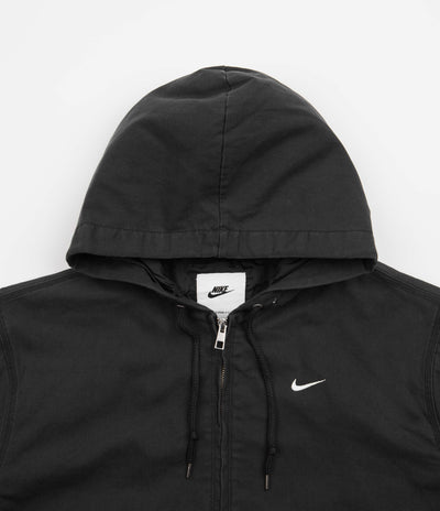 Nike Padded Hooded Jacket in Off Noir and White