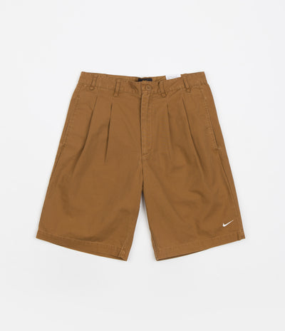 Nike Pleated Chino Shorts - Ale Brown / White