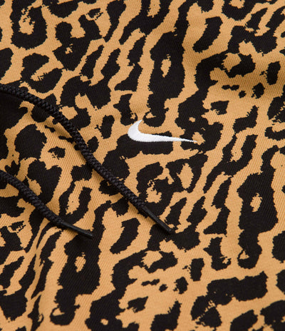 Nike SB Animal Print Hoodie in Elemental Gold