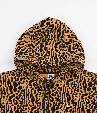 Nike SB Animal Print Hoodie in Elemental Gold