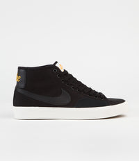 Nike SB Blazer Court Mid Premium Shoes in Black and Black and Black - Sail