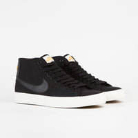Nike SB Blazer Court Mid Premium Shoes in Black and Black and Black - Sail thumbnail