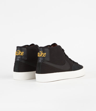 Nike SB Blazer Court Mid Premium Shoes in Black and Black and Black - Sail