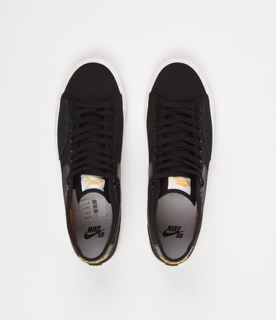 Nike SB Blazer Court Mid Premium Shoes in Black and Black and Black - Sail