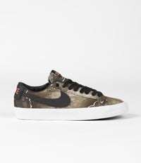 Nike SB Blazer Low Pro GT Premium Shoes in Black and Safety Orange and Black - Photon Dust