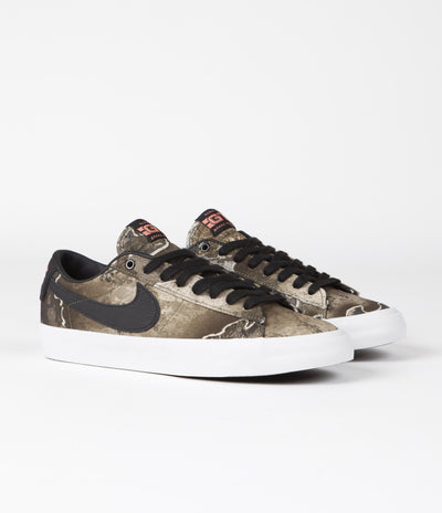 Nike SB Blazer Low Pro GT Premium Shoes - Black / Safety Orange - Black - Photon Dust