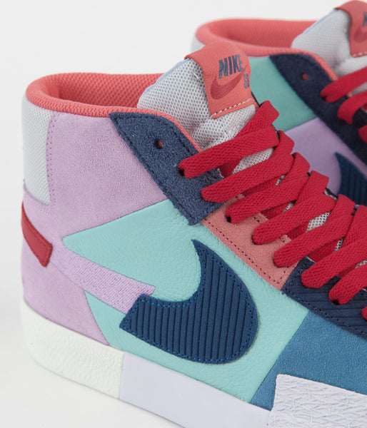 Nike SB Blazer Mid Mosaic Shoes Lilac Court Blue Copa