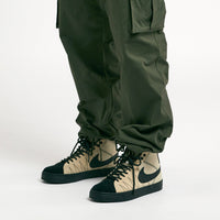 Nike SB Blazer Mid Premium Shoes in Rattan and Black and Rattan - Safety Orange thumbnail