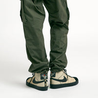 Nike SB Blazer Mid Premium Shoes in Rattan and Black and Rattan - Safety Orange thumbnail