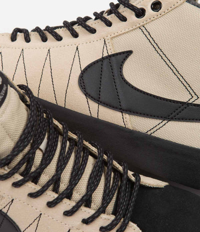 Nike SB Blazer Mid Premium Shoes in Rattan and Black and Rattan - Safety Orange