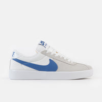 Nike SB Bruin React Shoes in Summit White and Signal Blue and Summit White thumbnail