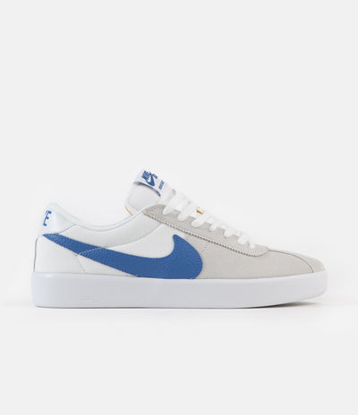 Nike SB Bruin React Shoes in Summit White and Signal Blue and Summit White