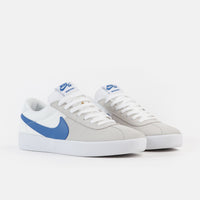 Nike SB Bruin React Shoes in Summit White and Signal Blue and Summit White thumbnail