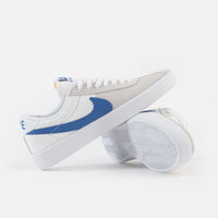 Nike SB Bruin React Shoes in Summit White and Signal Blue and Summit White thumbnail
