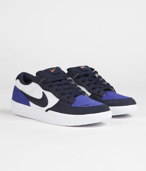 Nike SB Force 58 Shoes Obsidian Obsidian White Hyper Royal