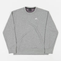 Nike SB Icon Crew Neck Sweatshirt - Dark Grey Heather / White thumbnail