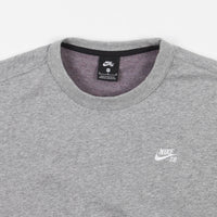 Nike SB Icon Crew Neck Sweatshirt - Dark Grey Heather / White thumbnail