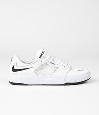 Nike SB Ishod Premium Shoes in White and Black and White - Black
