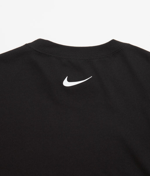 Black nike top with white tick deals