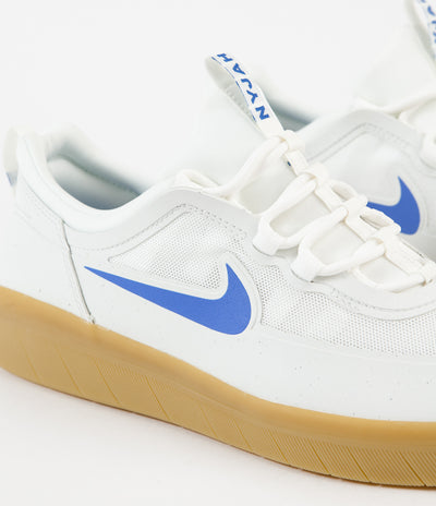 Nike SB Nyjah Free 2 Shoes in Summit White and Light Photo Blue
