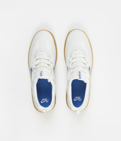 Nike SB Nyjah Free 2 Shoes in Summit White and Light Photo Blue
