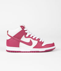 Nike SB Orange Label Dunk High Pro Shoes in Sweet Beet and Sweet Beet and White - Sweet Beet