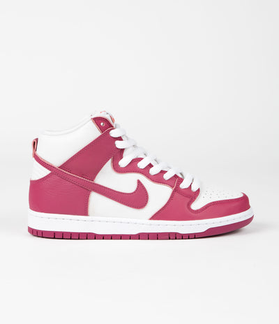 Nike SB Orange Label Dunk High Pro Shoes in Sweet Beet and Sweet Beet and White - Sweet Beet