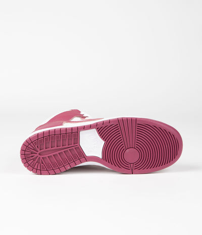 Nike SB Orange Label Dunk High Pro Shoes in Sweet Beet and Sweet Beet and White - Sweet Beet