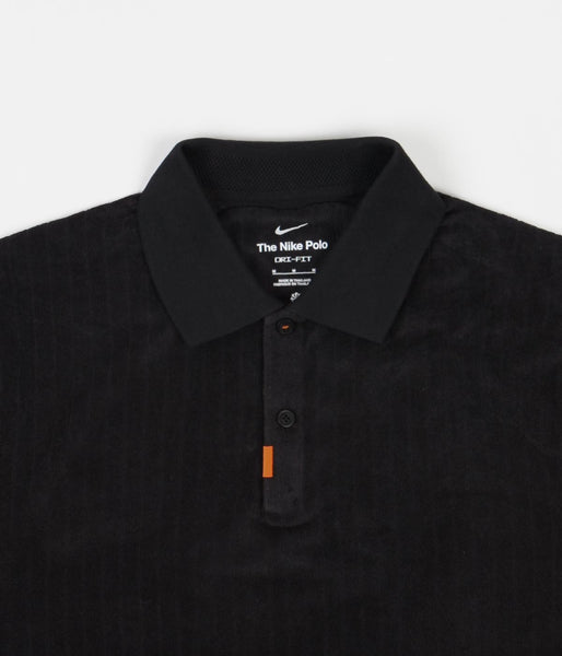 Nike SB Orange Label Polo Shirt Black Black Flatspot