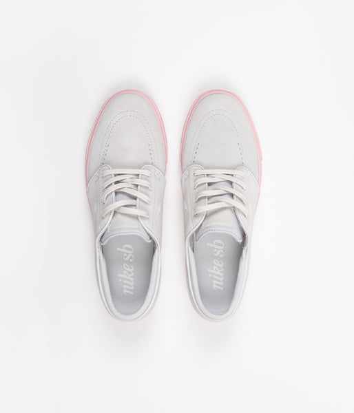 nike sb janoski grey & bubblegum pink suede skate shoes