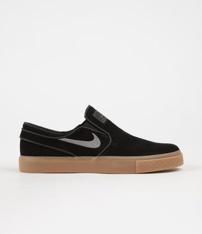 Nike SB Stefan Janoski Slip On Shoes in Black and Gunsmoke and Gum Light Brown