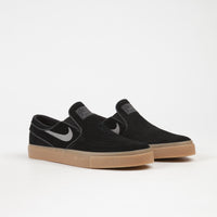 Nike SB Stefan Janoski Slip On Shoes in Black and Gunsmoke and Gum Light Brown thumbnail