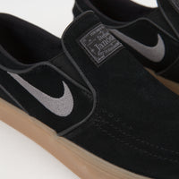 Nike SB Stefan Janoski Slip On Shoes in Black and Gunsmoke and Gum Light Brown thumbnail