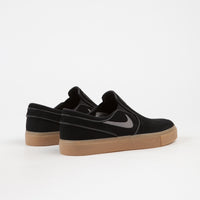 Nike SB Stefan Janoski Slip On Shoes in Black and Gunsmoke and Gum Light Brown thumbnail