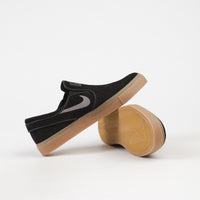 Nike SB Stefan Janoski Slip On Shoes in Black and Gunsmoke and Gum Light Brown thumbnail