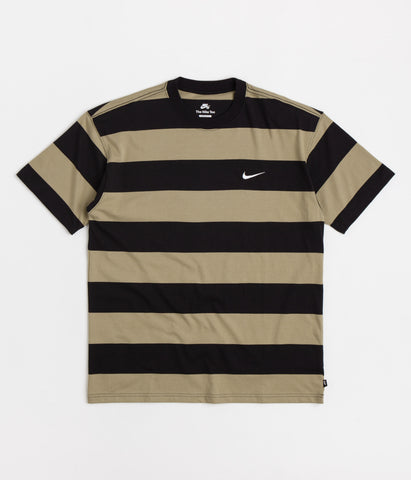 Nike SB Stripe T Shirt Neutral Olive Black White Flatspot