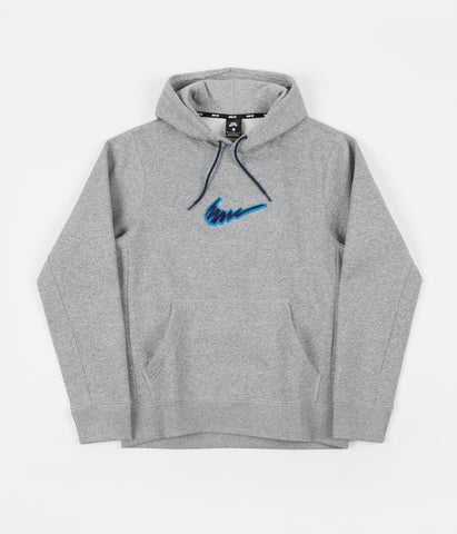 Grey and on sale blue nike hoodie