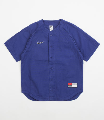 Nike SB x MLB Baseball Jersey in Deep Royal Blue and White