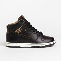 Nike SB x Pawnshop Dunk High OG Shoes in Black and Black and Metallic Gold thumbnail