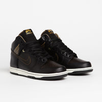 Nike SB x Pawnshop Dunk High OG Shoes in Black and Black and Metallic Gold thumbnail