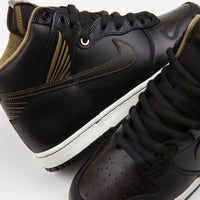 Nike SB x Pawnshop Dunk High OG Shoes in Black and Black and Metallic Gold thumbnail