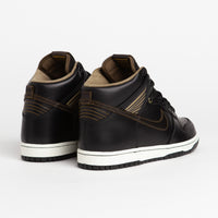 Nike SB x Pawnshop Dunk High OG Shoes in Black and Black and Metallic Gold thumbnail