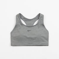 Nike Womens Dri-FIT Medium Support 1 Piece Pad Sports Bra in Smoke Grey and Heather / Black thumbnail