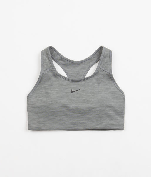 Nike Swoosh Black/Grey/White Color Block 1-Piece Pad Sports Bra  (CJ5865-011) S