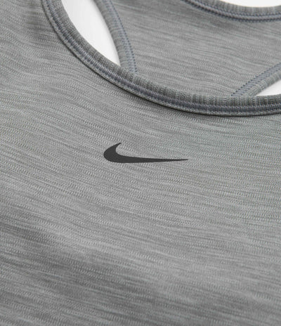 Nike Womens Dri-FIT Medium Support 1 Piece Pad Sports Bra in Smoke Grey and Heather / Black