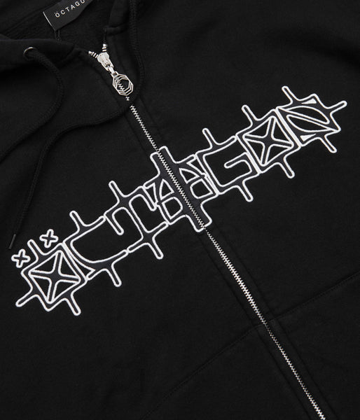 Octagon Surudoi Zip Hoodie - Black | Flatspot