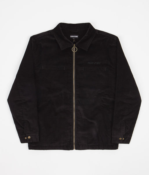 Pass Port Cord Zip Up Jacket Black Flatspot